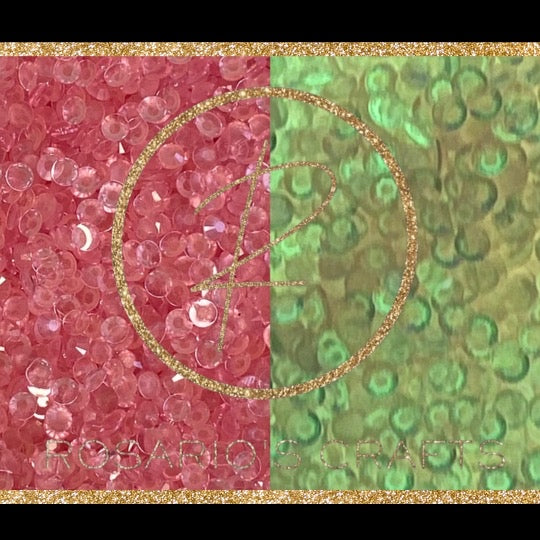 CLEAR LIGHT PINK LUMINOUS FLAT-BACK RHINESTONES (GLOW IN THE DARK)