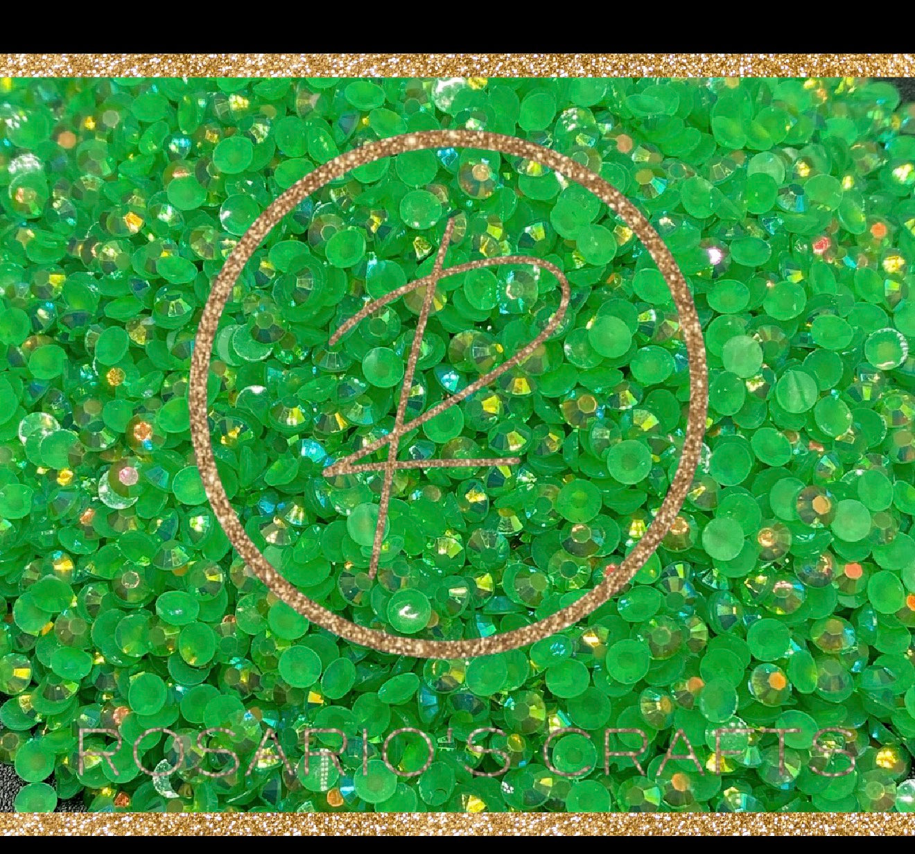 Emerald ab jelly Resin rhinestones by the size/scoop