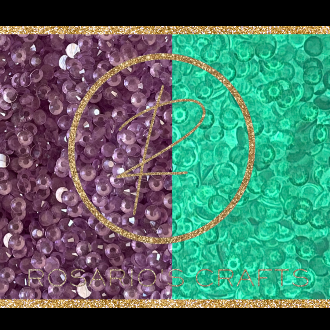 CLEAR LIGHT AMETHYST LUMINOUS FLAT-BACK RHINESTONES (GLOW IN THE DARK)