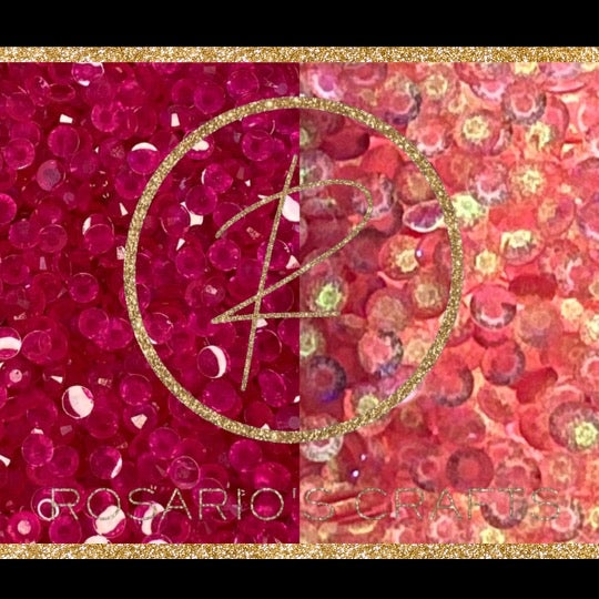 CLEAR ROSE LUMINOUS FLAT-BACK RHINESTONES (GLOW IN THE DARK) (Copy)