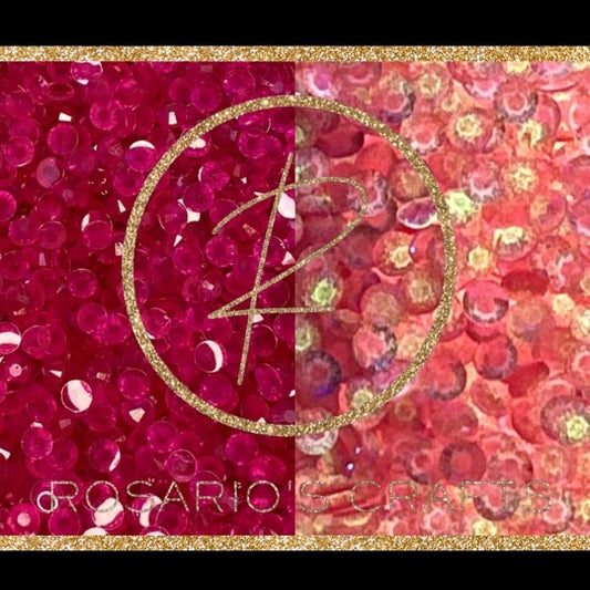 CLEAR ROSE LUMINOUS FLAT-BACK RHINESTONES (GLOW IN THE DARK) (Copy)