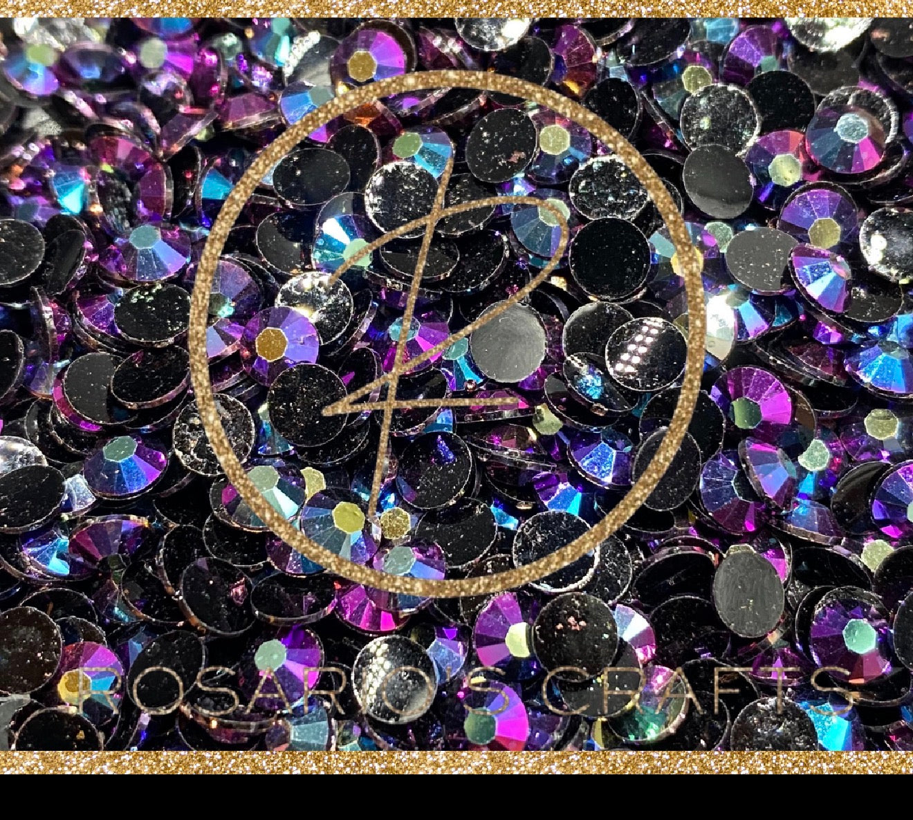 Midnight purple ab Resin rhinestones by the size/scoop