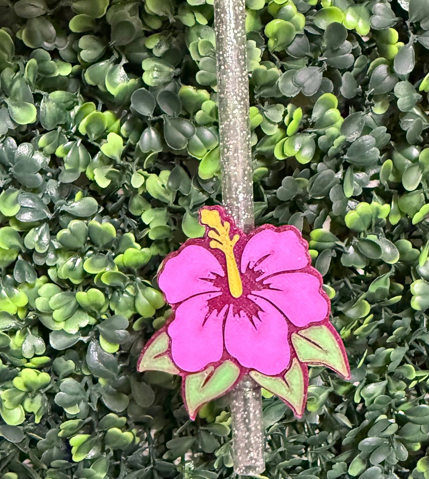 hibiscus flower straw topper