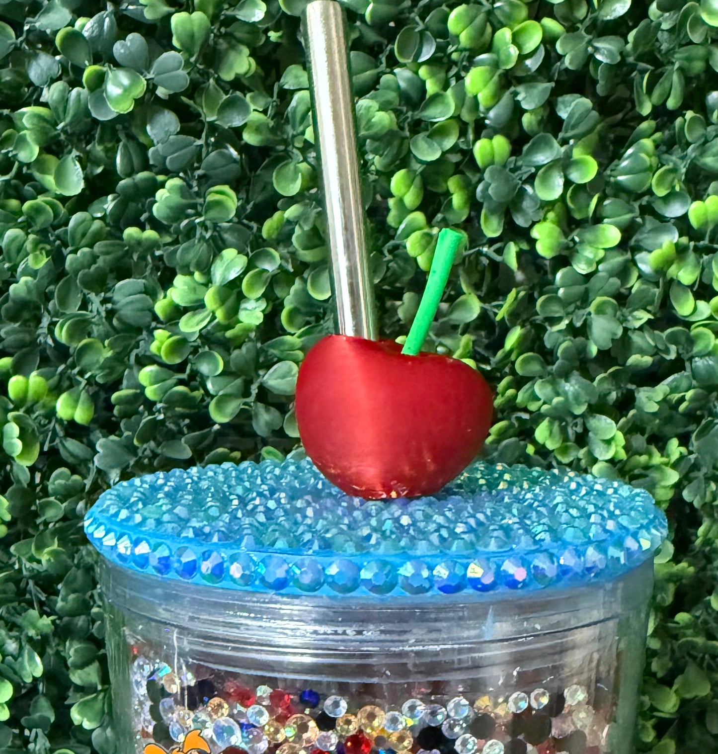 Cherry straw topper