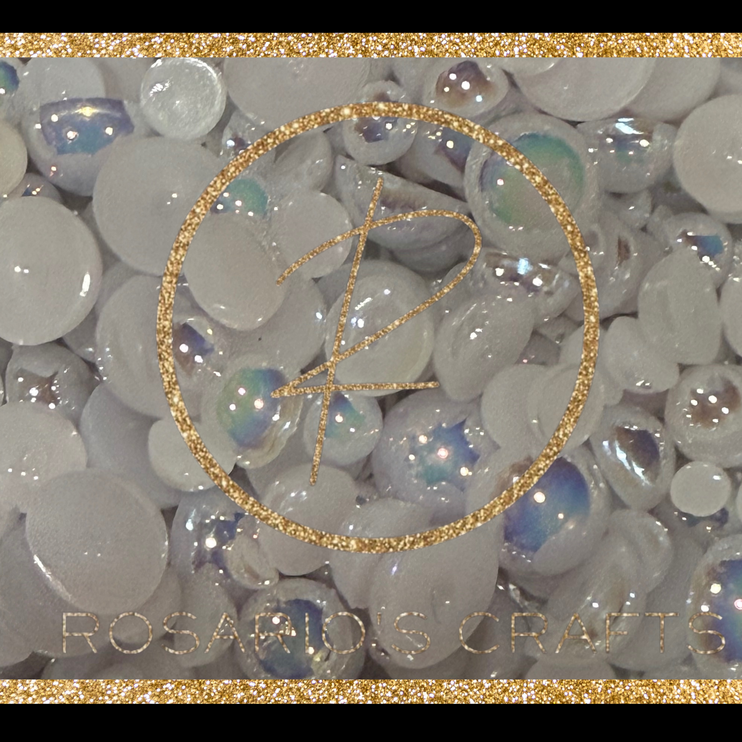 AB and multicolor FLATBACK pearls