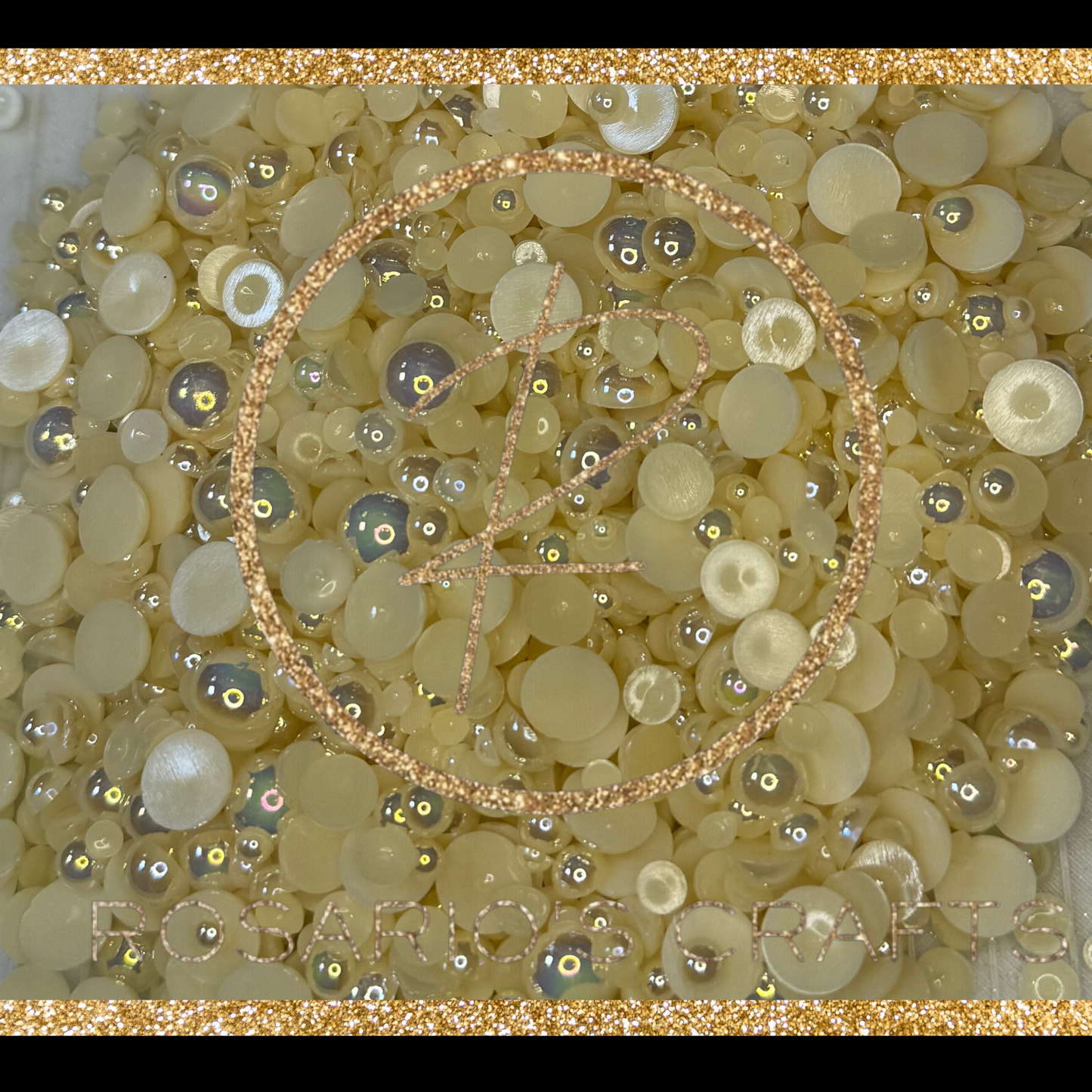 AB and multicolor FLATBACK pearls