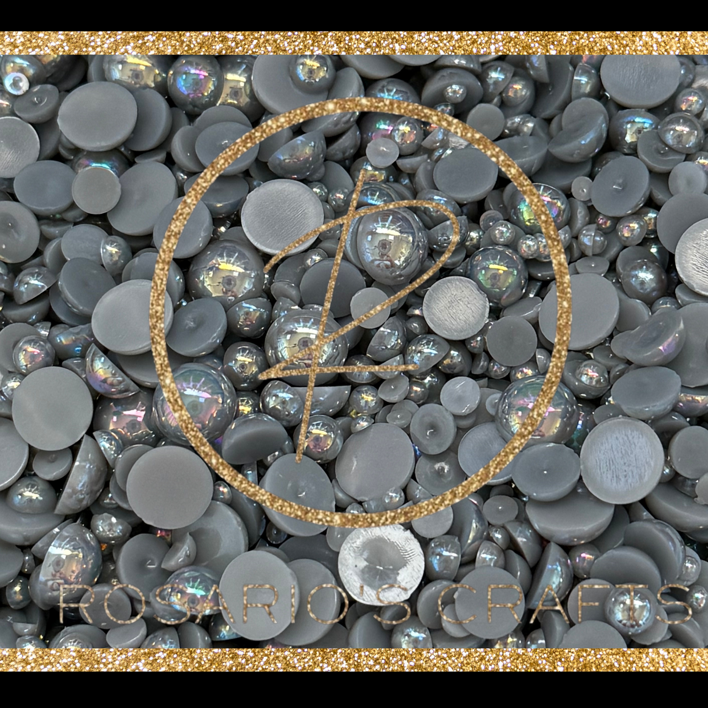 AB and multicolor FLATBACK pearls