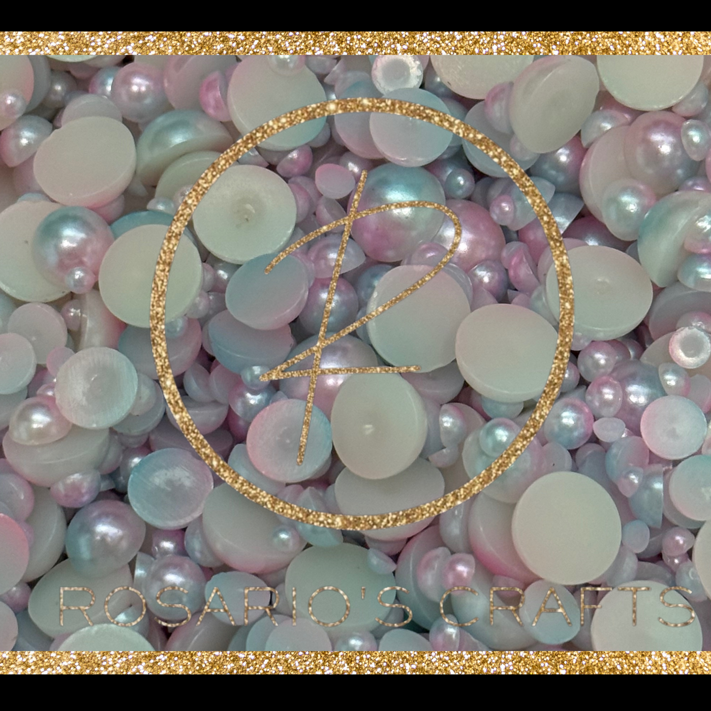AB and multicolor FLATBACK pearls