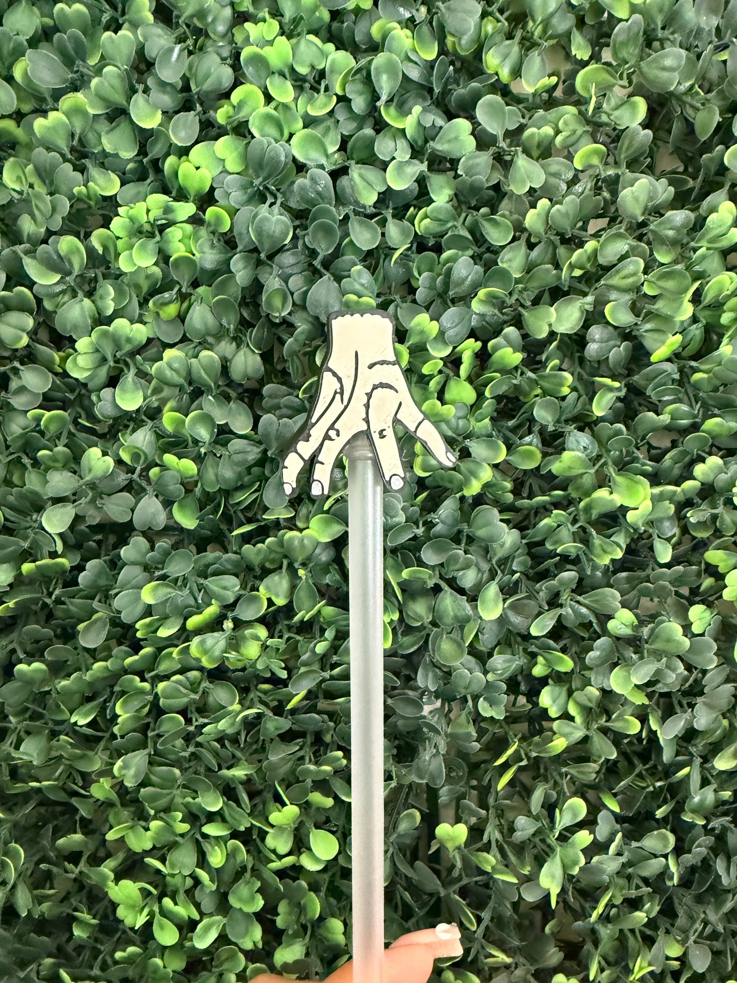 Zombie hand straw topper