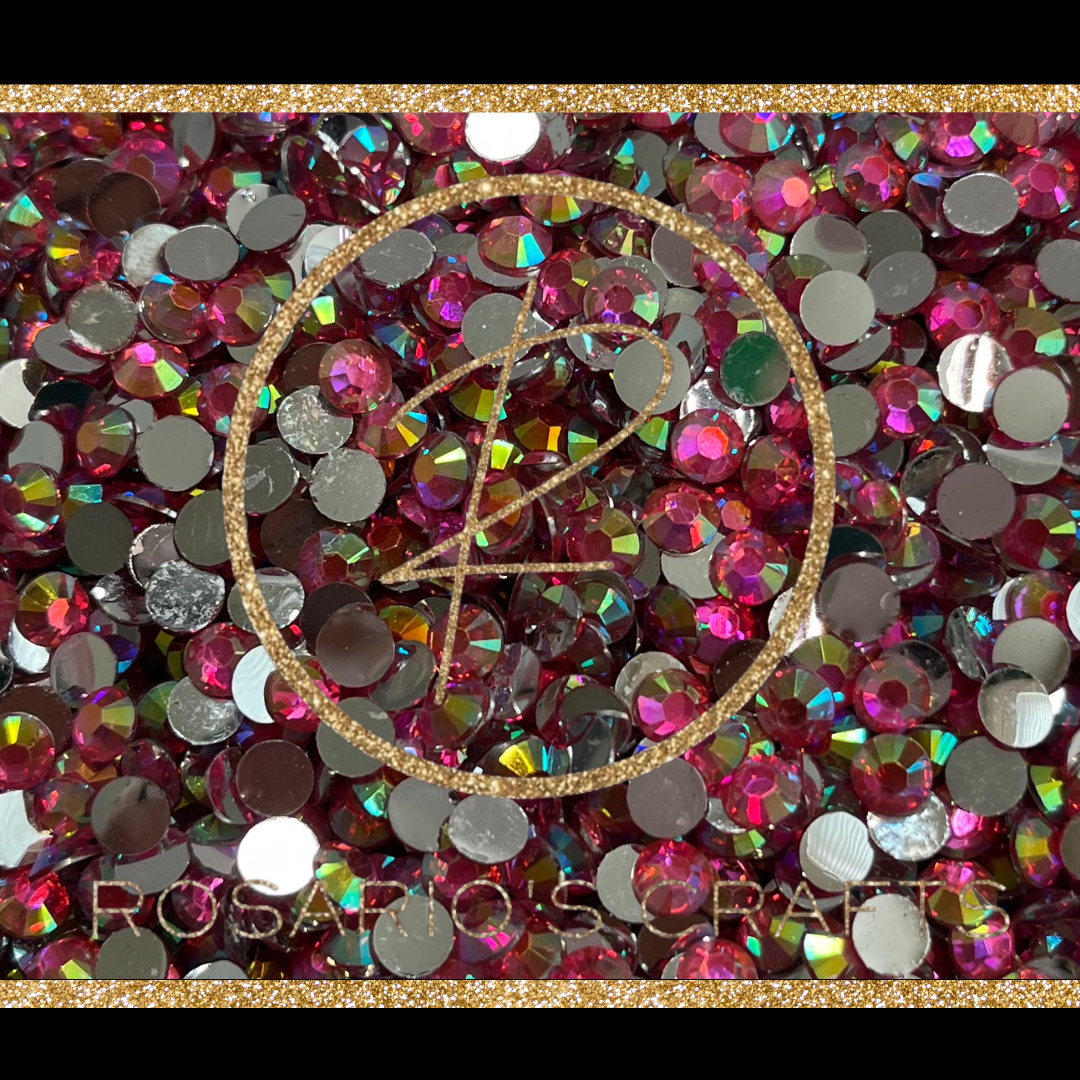 LIGHT ROSE AB SILVERBACK RESIN RHINESTONES