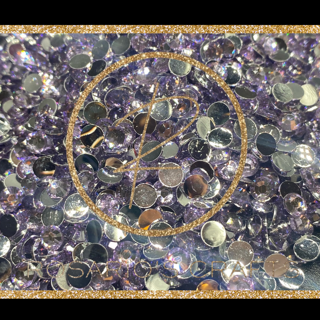 LIGHT AMETHYST RESIN FLATBACK RHINESTONES