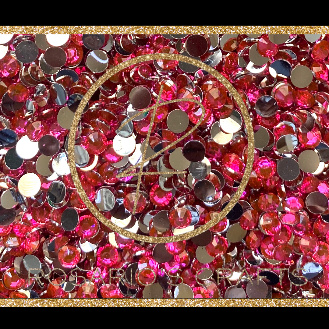 LIGHT ROSE FLATBACK RESIN RHINESTONES