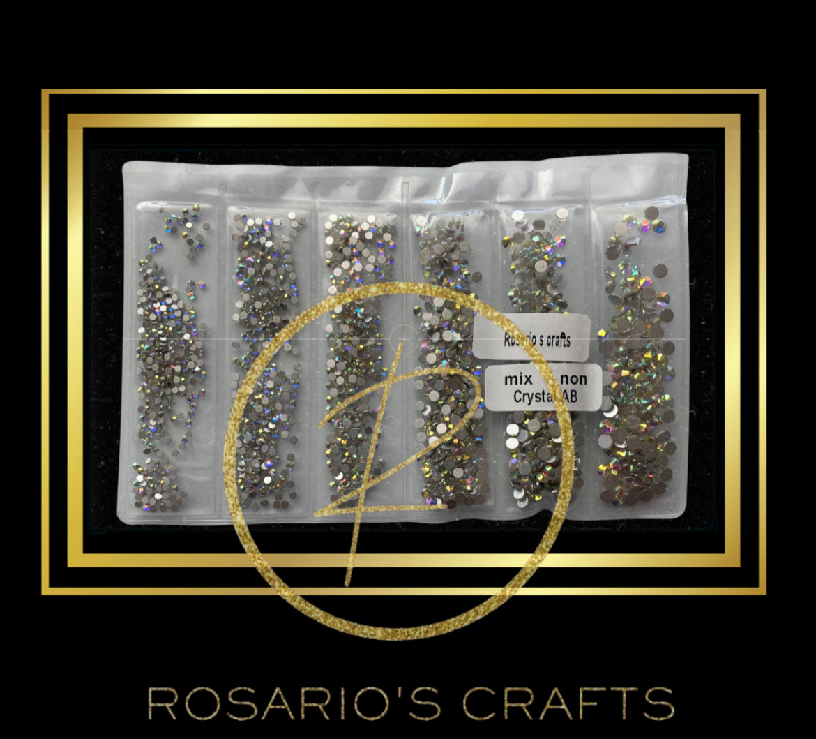 CRYSTAL AB GLASS FLATBACK RHINESTONES