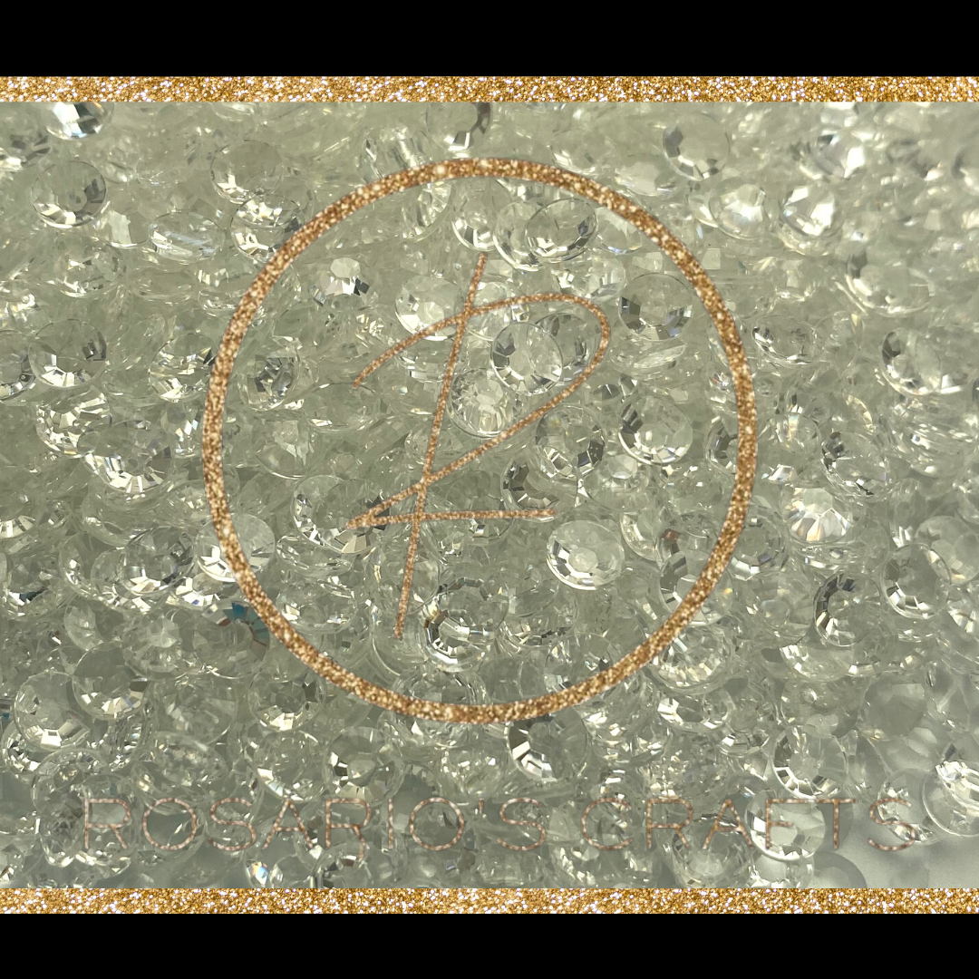 TRANSPARENT RESIN RHINESTONES FLAT BACK