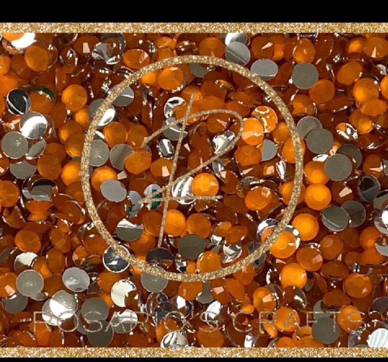 Neon orange SB Resin rhinestones by the size/scoop