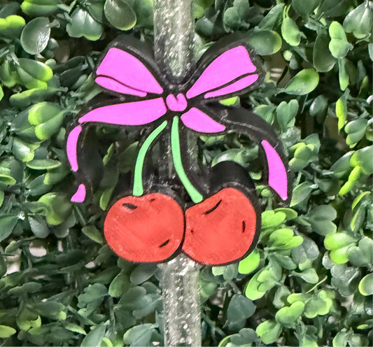 Cherries w/bow straw topper