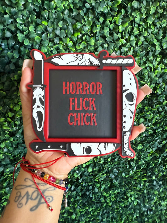 Horror flick click sticky note pad holder