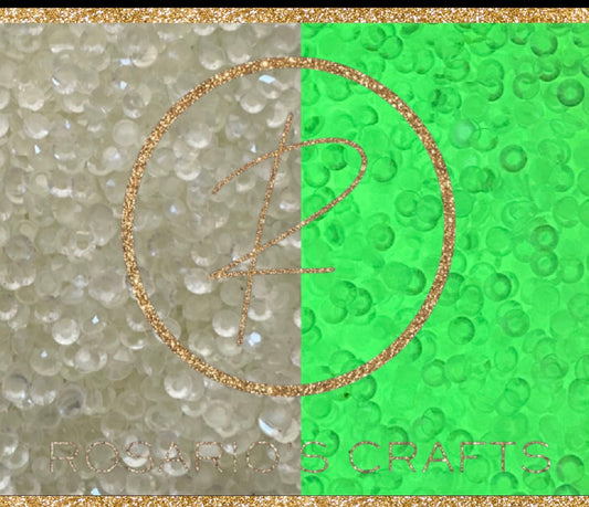 Transparent glow in the dark Resin rhinestones by the size/scoop