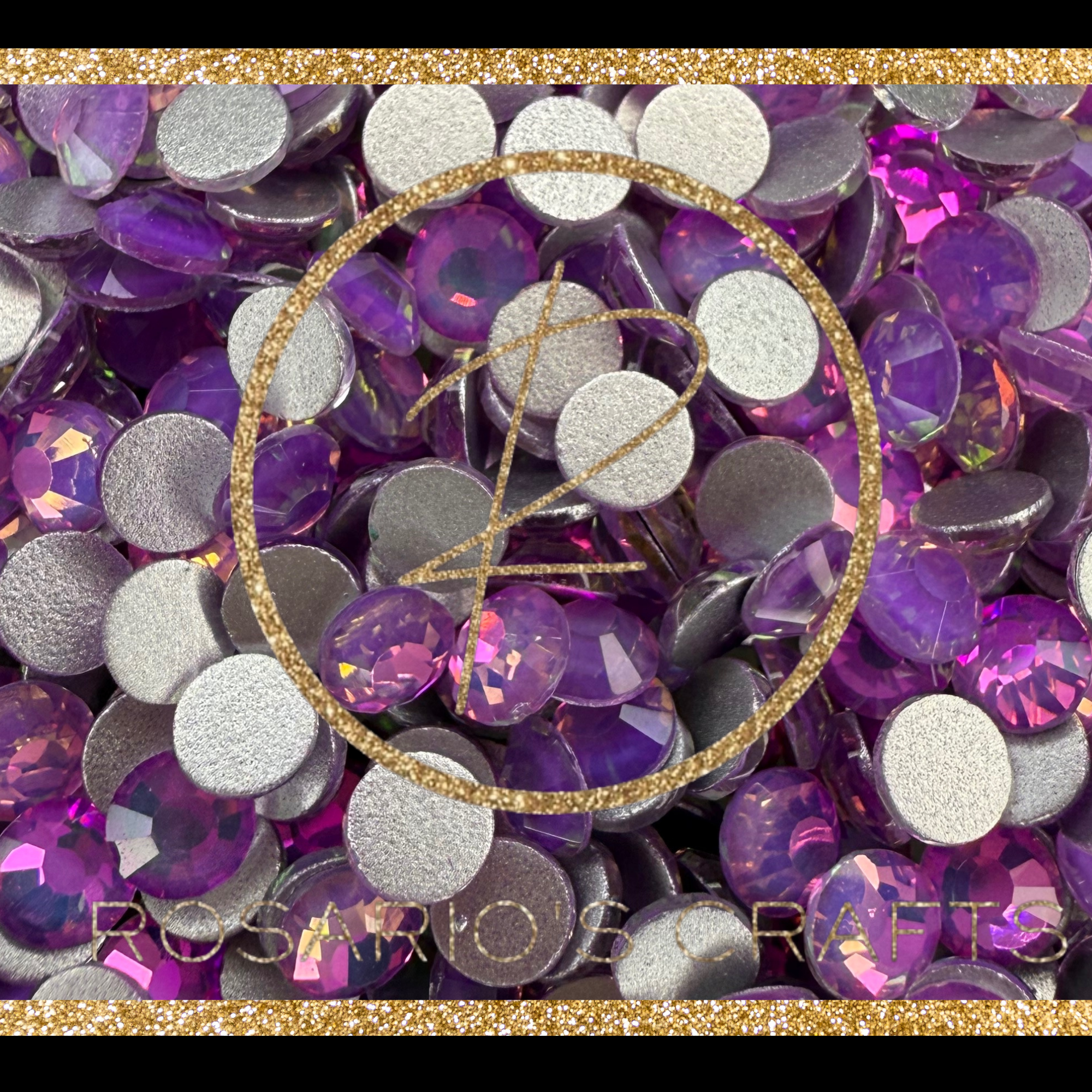 LAVENDER FIRE OPAL GLASS RHINESTONES – ROSARIOS CRAFTS