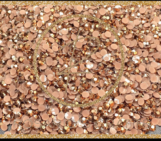Rose gold ab jelly Resin rhinestones by the size/scoop