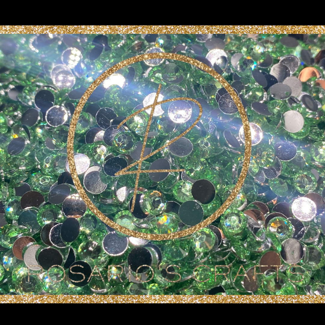 Sb Rhinestones Light peridot SB Resin rhinestones by the size/scoop – ROSARIOS CRAFTS