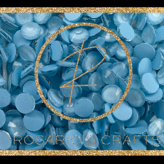 NEON LT. SAPPHIRE GLASS RHINESTONES