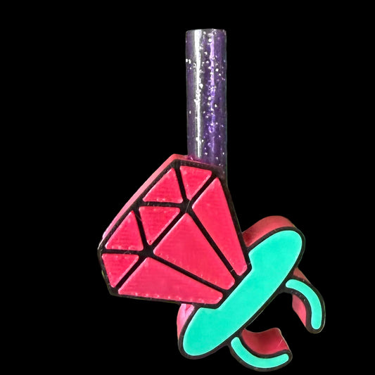 ring candy straw topper