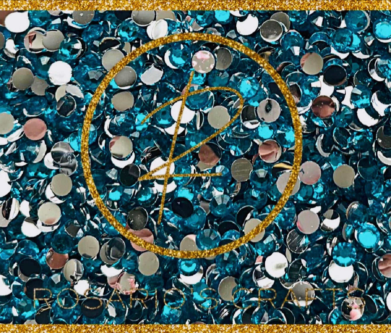 Capri blue SB Resin rhinestones by the size/scoop