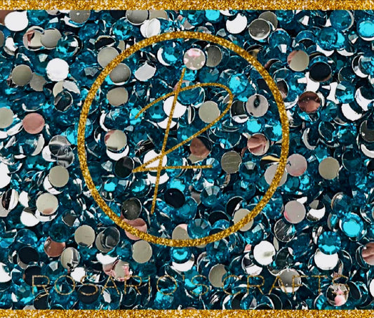 Capri blue SB Resin rhinestones by the size/scoop