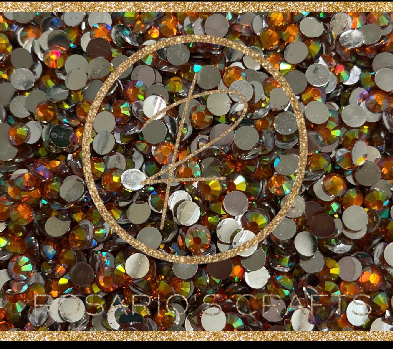 ORANGE AB (SB) Resin rhinestones by the size/scoop