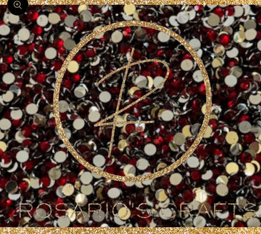 Dark Siam silver back resin rhinestone