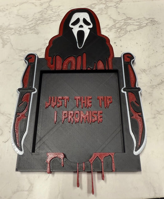 GHOST FACE STICKY NOTE HOLDER RED DRIP