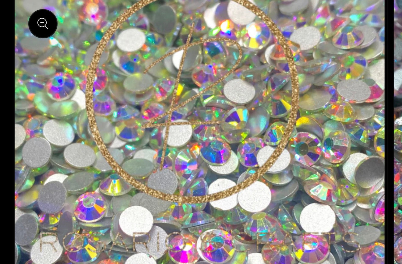 CRYSTAL  AB (SB) rhinestones by the size/scoop