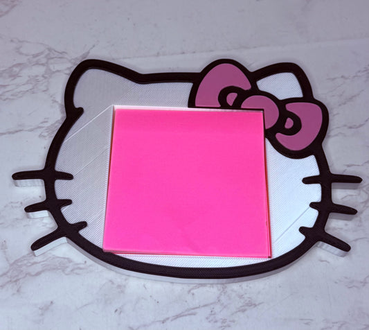 Kitty sticky note pad holder