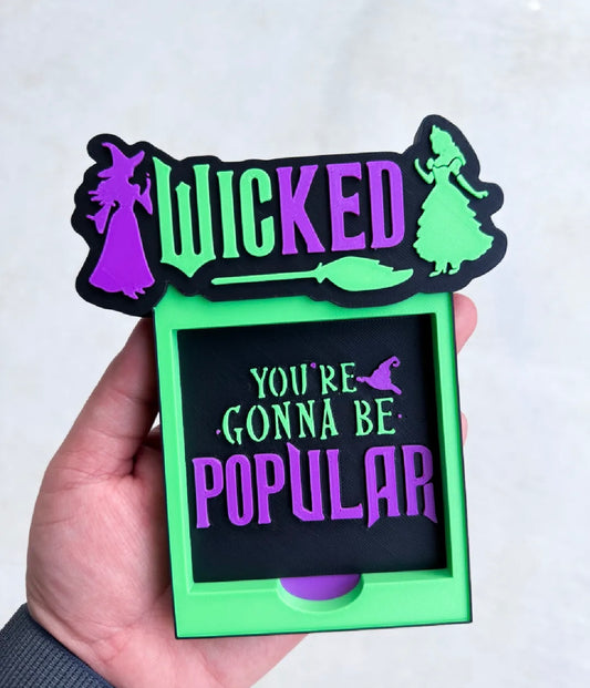 Wicked sticky note pad holder