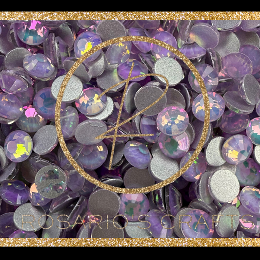 VIOLET FIRE OPAL GLASS RHINESTONES