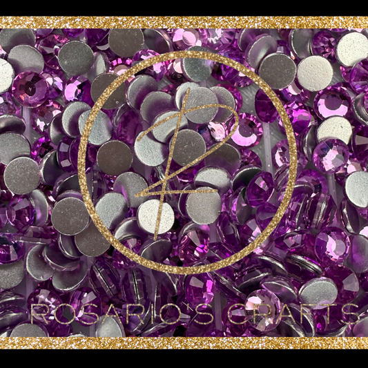 PURPLE ORCHID GLASS RHINESTONES