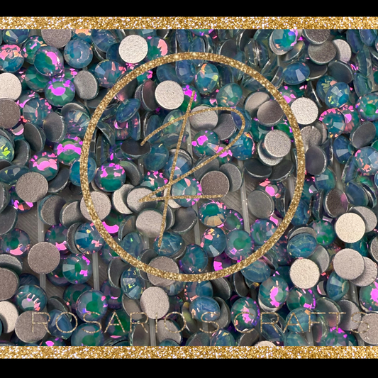 CYAN FIRE OPAL GLASS RHINESTONES