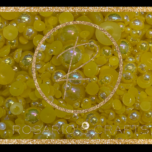 AB and multicolor FLATBACK pearls