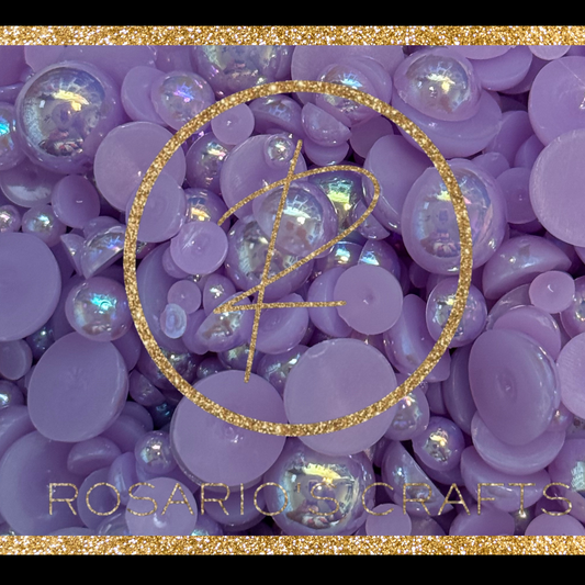 AB and multicolor FLATBACK pearls