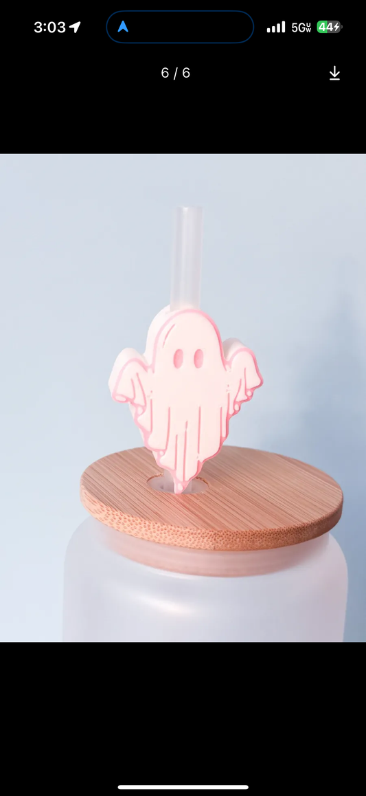 CUTE GHOSTIE STRAW TOPPER