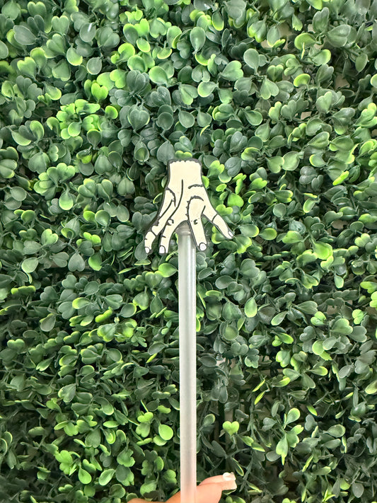 Zombie hand straw topper