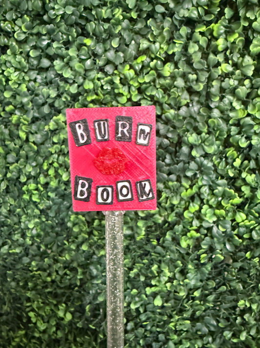 BURN BOOK STRAW TOPPER