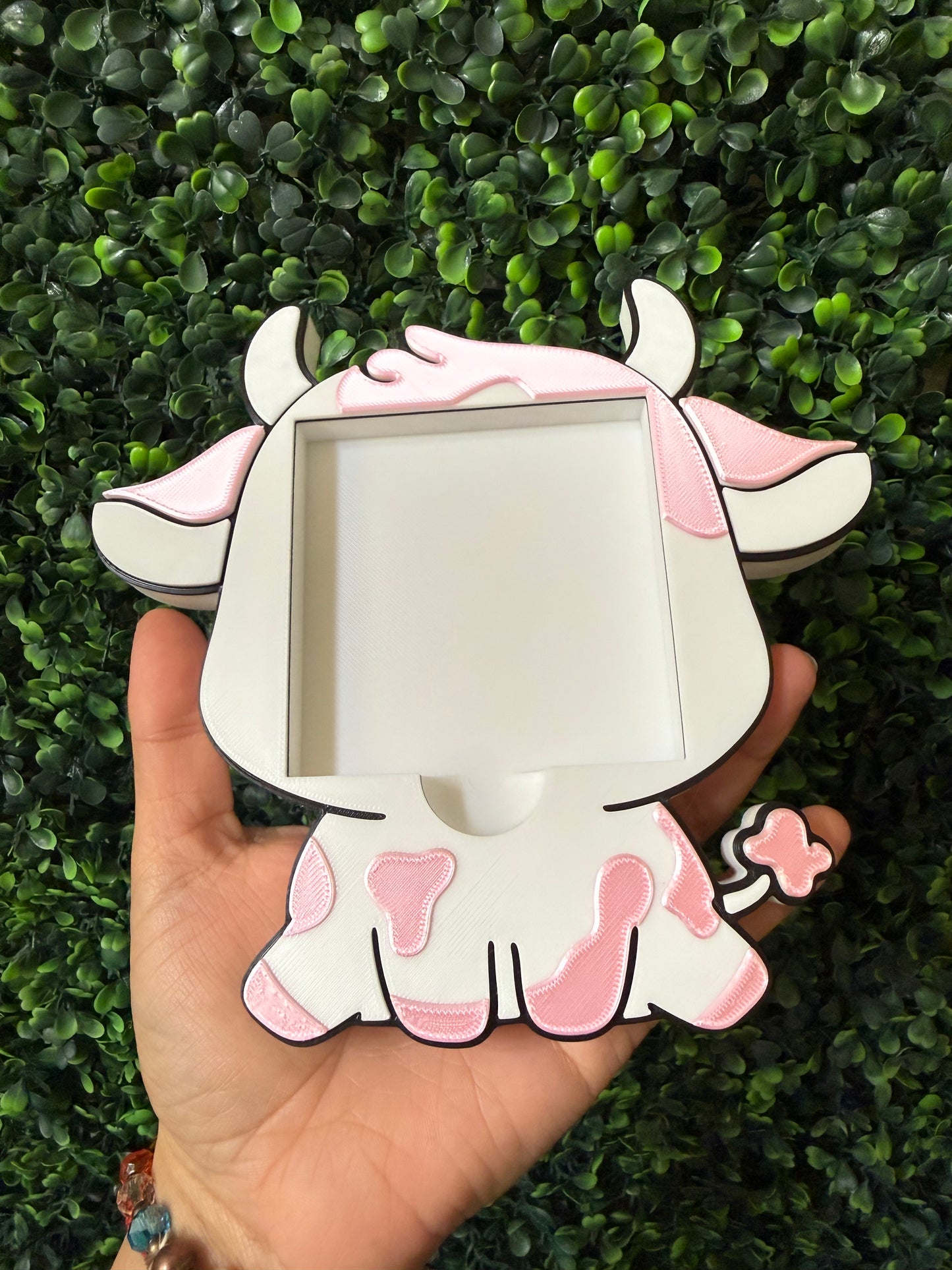Cow sticky note pad holder
