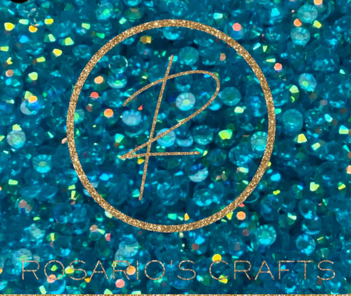 Capris blue ab transparent rhinestones by the size/scoop