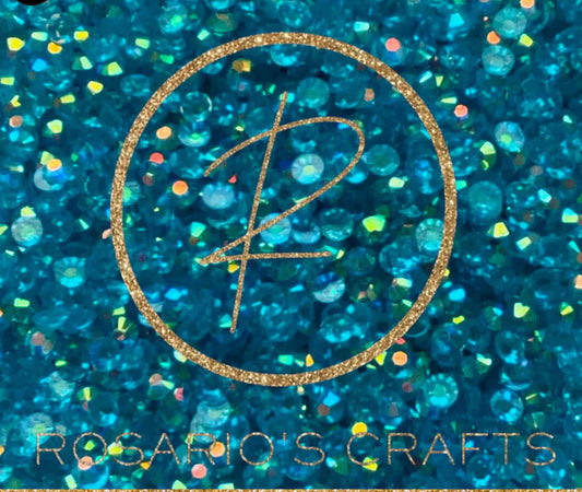Capris blue ab transparent rhinestones by the size/scoop