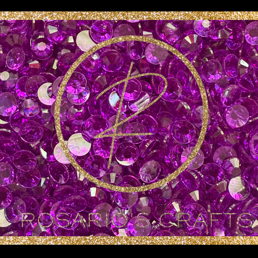Transparent dark amethyst Resin rhinestones by the size/scoop