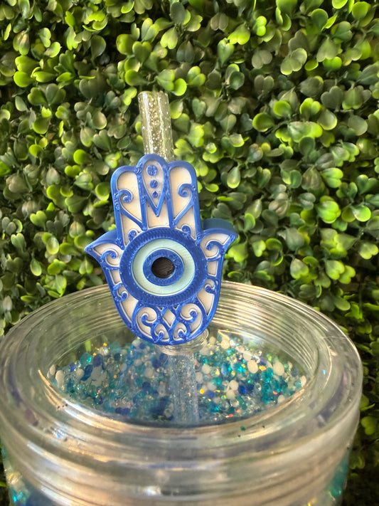 Hamsa hand straw topper