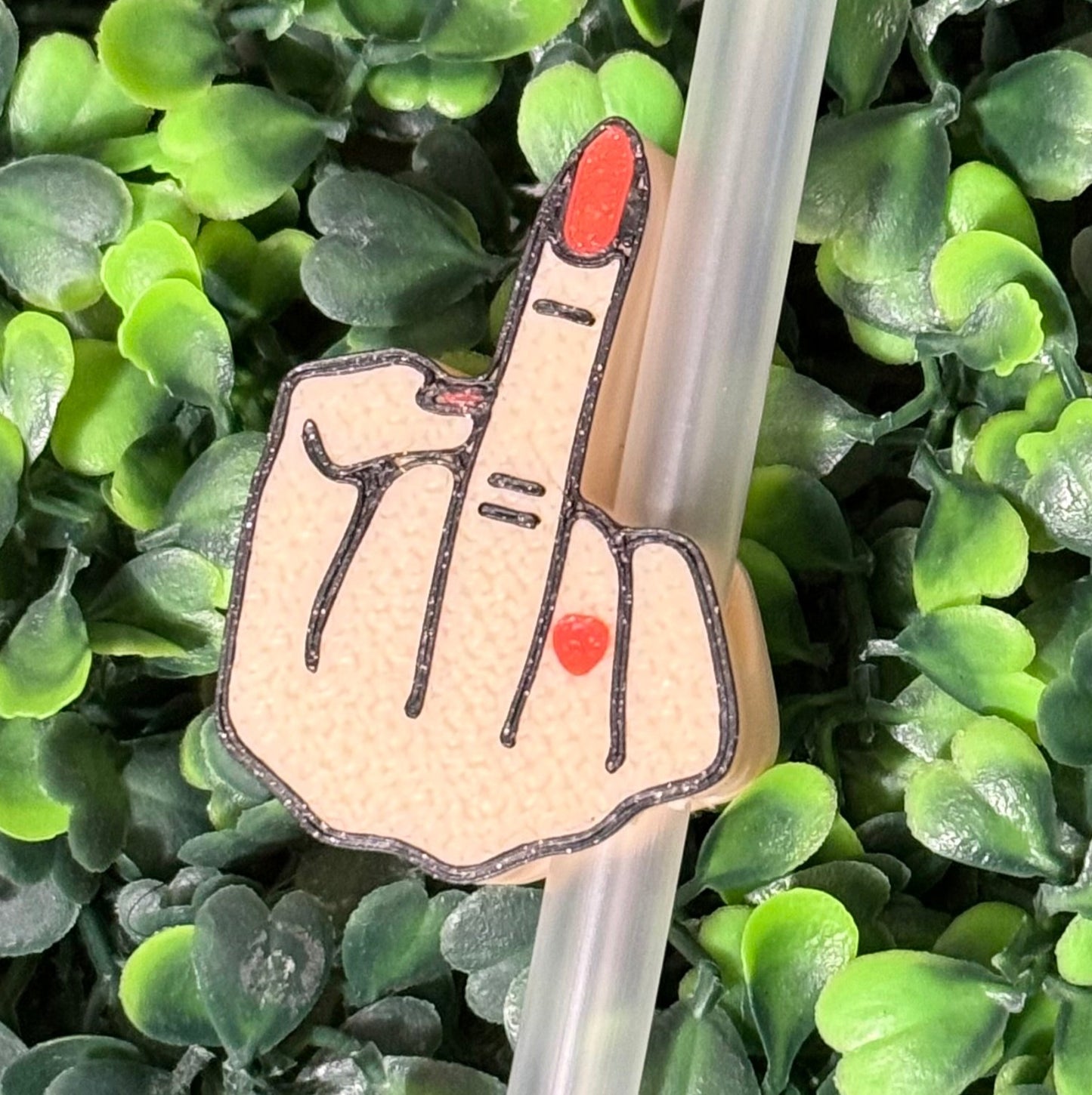 Hand of love straw topper