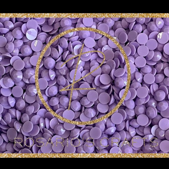 SOLID LIGHT AMETHYST JELLY RESIN FLAT-BACK RHINESTONES – ROSARIOS CRAFTS